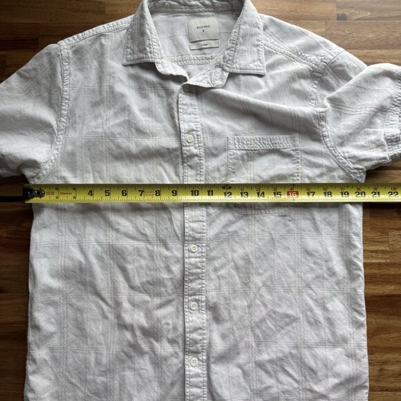 Billy Reid Shirt Mens Sz M Standard Short Sleeve Button Up Cotton Beach Resort - Picture 3 of 11
